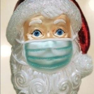 Christmas Ornament Santa Wearing a Face Mask